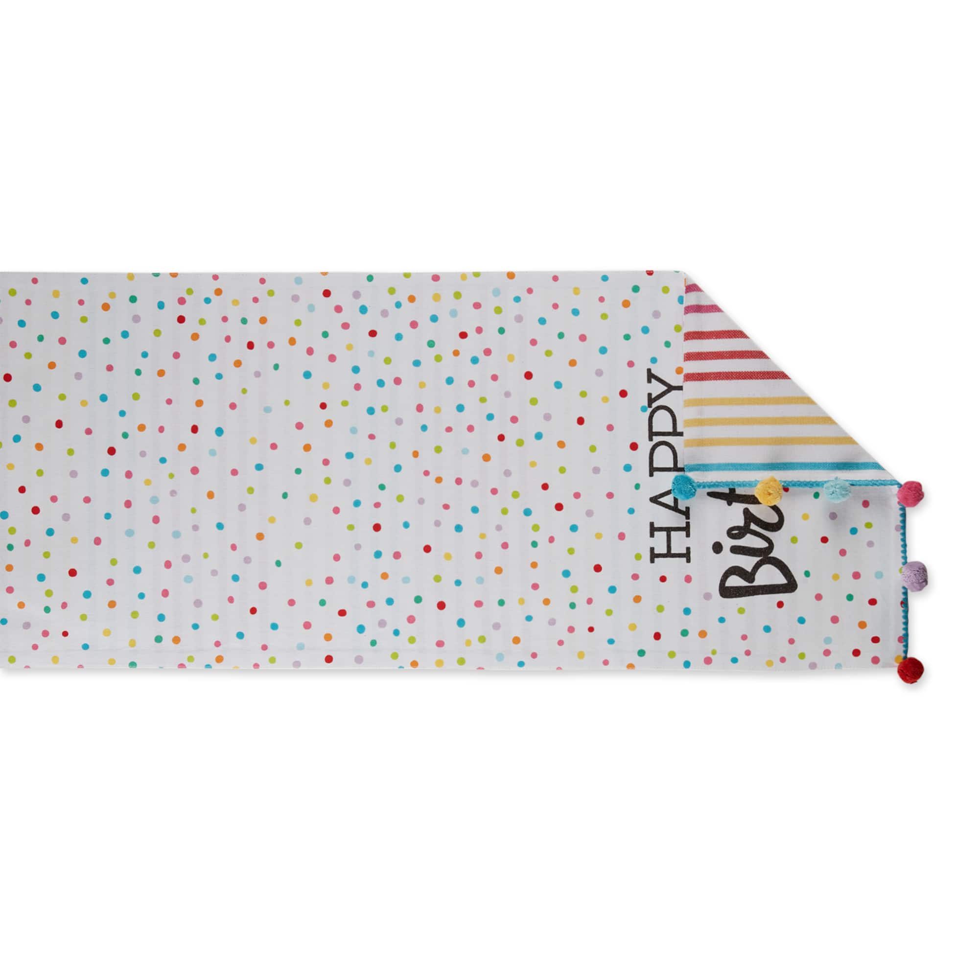 Happy Birthday Embellished Table Runner 14" x 72"